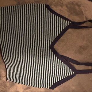 Striped Black and White Tank Top